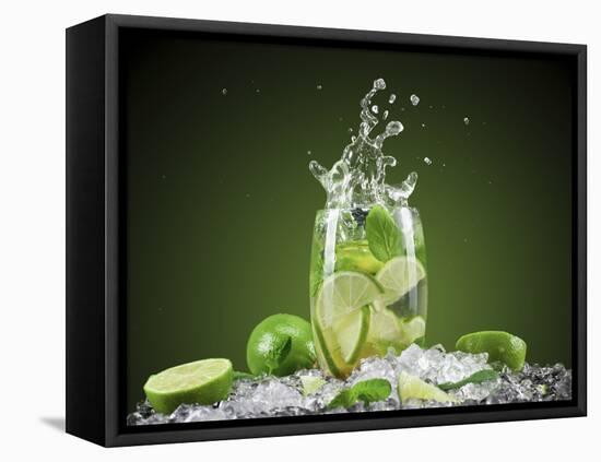 Mojito Cocktail With Splash And Ice-Jag_cz-Framed Stretched Canvas
