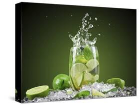 Mojito Cocktail With Splash And Ice-Jag_cz-Stretched Canvas