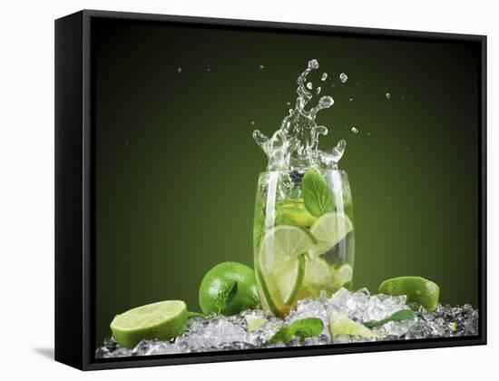 Mojito Cocktail With Splash And Ice-Jag_cz-Framed Stretched Canvas
