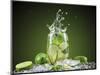 Mojito Cocktail With Splash And Ice-Jag_cz-Mounted Photographic Print