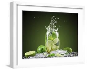 Mojito Cocktail With Splash And Ice-Jag_cz-Framed Photographic Print