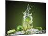 Mojito Cocktail With Splash And Ice-Jag_cz-Mounted Photographic Print