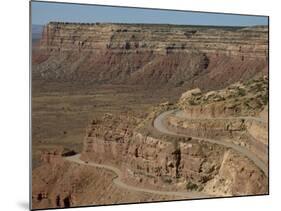 Mokee Dugway Road Descends from Cedar Mesa, in the Valley of the Gods, Utah, USA-Waltham Tony-Mounted Photographic Print