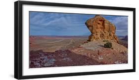 Moki Rock along the Moki Dugway, part of Highway 261, which rises up from Valley of the Gods-Steven Love-Framed Photographic Print