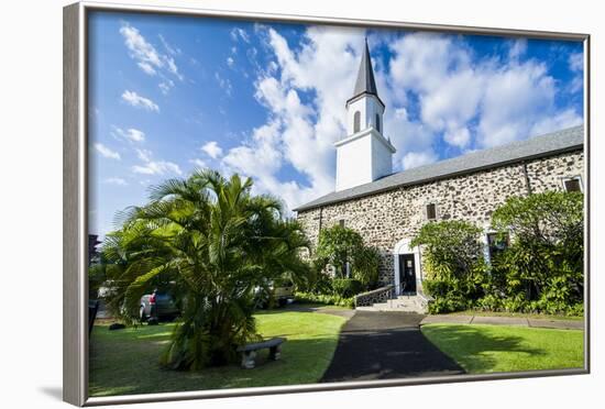 Mokuaikaua Church, Kailua-Kona, Big Island, Hawaii, United States of America, Pacific-Michael-Framed Photographic Print