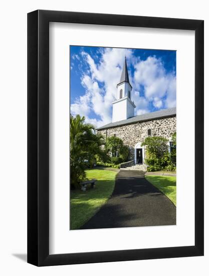 Mokuaikaua Church, Kailua-Kona, Big Island, Hawaii, United States of America, Pacific-Michael-Framed Photographic Print