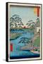 Mokuboji Temple And Vegetable Fields on Uchigawa Inlet (One Hundred Famous Views of Edo)-null-Framed Stretched Canvas