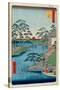 Mokuboji Temple And Vegetable Fields on Uchigawa Inlet (One Hundred Famous Views of Edo)-null-Stretched Canvas