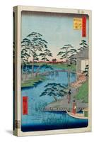 Mokuboji Temple And Vegetable Fields on Uchigawa Inlet (One Hundred Famous Views of Edo)-null-Stretched Canvas