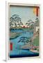 Mokuboji Temple And Vegetable Fields on Uchigawa Inlet (One Hundred Famous Views of Edo)-null-Framed Giclee Print