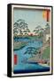 Mokuboji Temple And Vegetable Fields on Uchigawa Inlet (One Hundred Famous Views of Edo)-null-Framed Stretched Canvas