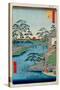 Mokuboji Temple And Vegetable Fields on Uchigawa Inlet (One Hundred Famous Views of Edo)-null-Stretched Canvas