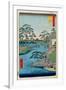 Mokuboji Temple And Vegetable Fields on Uchigawa Inlet (One Hundred Famous Views of Edo)-null-Framed Giclee Print