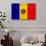 Moldova Flag Design with Wood Patterning - Flags of the World Series-Philippe Hugonnard-Art Print displayed on a wall