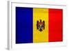 Moldova Flag Design with Wood Patterning - Flags of the World Series-Philippe Hugonnard-Framed Art Print
