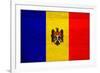 Moldova Flag Design with Wood Patterning - Flags of the World Series-Philippe Hugonnard-Framed Art Print