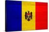 Moldova Flag Design with Wood Patterning - Flags of the World Series-Philippe Hugonnard-Stretched Canvas