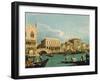 Mole Und Riva Degli Schiavoni as Seen from Bacino Di S.Marco-Canaletto-Framed Premium Giclee Print