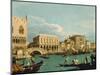 Mole Und Riva Degli Schiavoni as Seen from Bacino Di S.Marco-Canaletto-Mounted Giclee Print