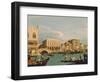 Mole und Riva degli Schiavoni as seen from Bacino di S.Marco-Canaletto (Giovanni Antonio Canal)-Framed Giclee Print