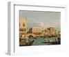 Mole und Riva degli Schiavoni as seen from Bacino di S.Marco-Canaletto (Giovanni Antonio Canal)-Framed Giclee Print