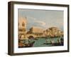 Mole und Riva degli Schiavoni as seen from Bacino di S.Marco-Canaletto (Giovanni Antonio Canal)-Framed Giclee Print