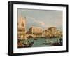 Mole und Riva degli Schiavoni as seen from Bacino di S.Marco-Canaletto (Giovanni Antonio Canal)-Framed Giclee Print