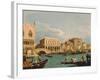 Mole und Riva degli Schiavoni as seen from Bacino di S.Marco-Canaletto (Giovanni Antonio Canal)-Framed Giclee Print