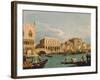 Mole und Riva degli Schiavoni as seen from Bacino di S.Marco-Canaletto (Giovanni Antonio Canal)-Framed Giclee Print