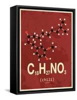 Molecule Chili-null-Framed Stretched Canvas
