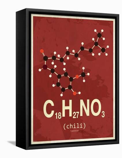 Molecule Chili-null-Framed Stretched Canvas