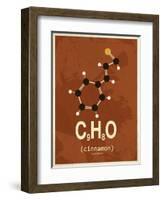 Molecule Cinnamon-null-Framed Art Print