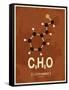 Molecule Cinnamon-null-Framed Stretched Canvas