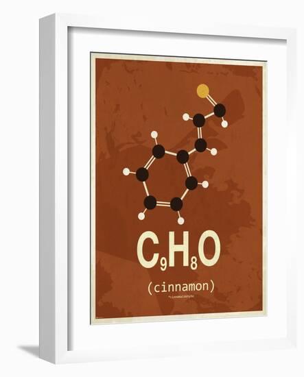 Molecule Cinnamon-null-Framed Art Print