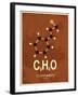 Molecule Cinnamon-null-Framed Art Print