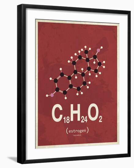 Molecule Estrogene-null-Framed Art Print