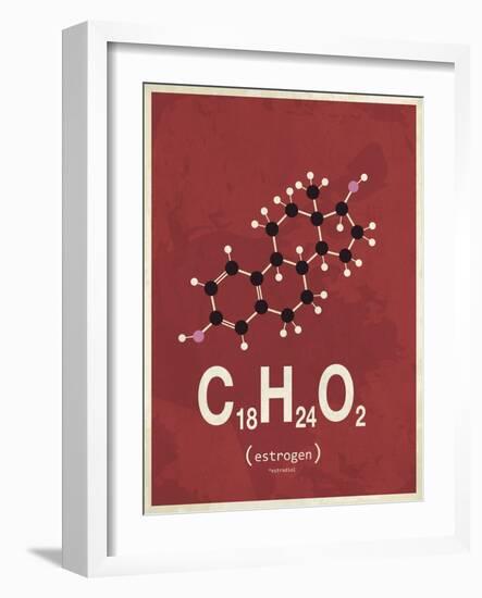 Molecule Estrogene-null-Framed Art Print