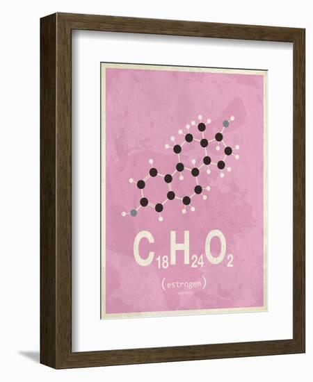 Molecule Estrogene-null-Framed Art Print