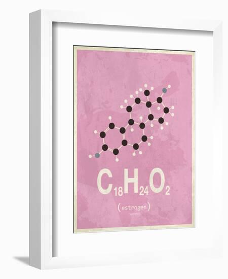 Molecule Estrogene-null-Framed Art Print