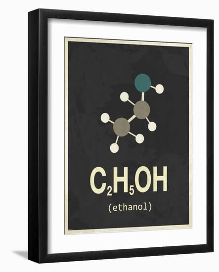 Molecule Ethanol-null-Framed Art Print