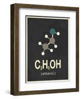 Molecule Ethanol-null-Framed Art Print