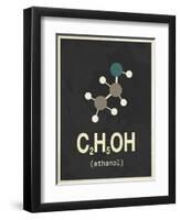 Molecule Ethanol-null-Framed Art Print