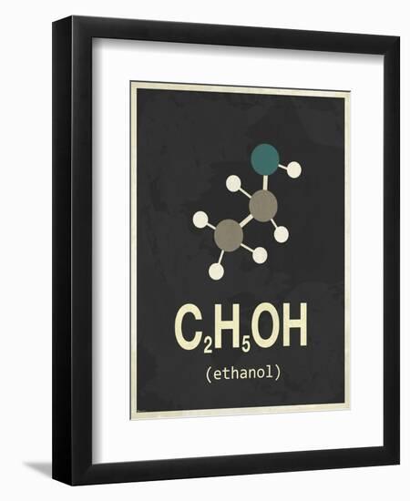 Molecule Ethanol-null-Framed Art Print