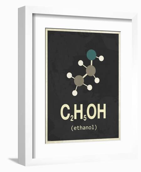 Molecule Ethanol-null-Framed Art Print