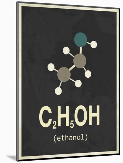 Molecule Ethanol-null-Mounted Art Print