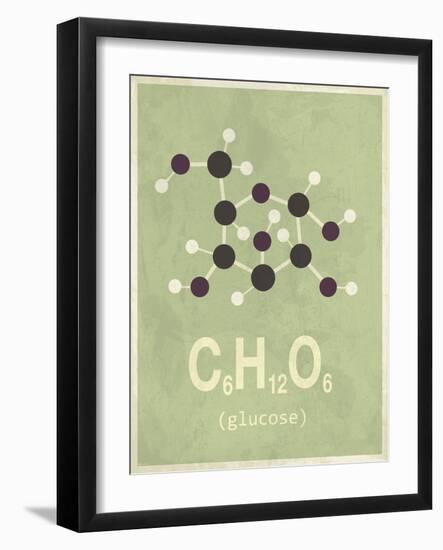 Molecule Glucose-null-Framed Art Print