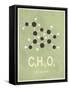 Molecule Glucose-null-Framed Stretched Canvas