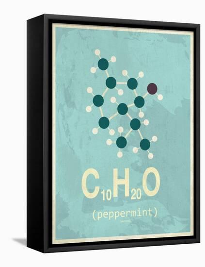 Molecule Peppermint-null-Framed Stretched Canvas