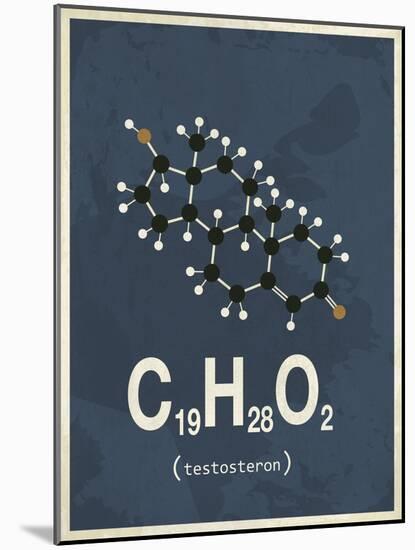 Molecule Testosterone-null-Mounted Art Print