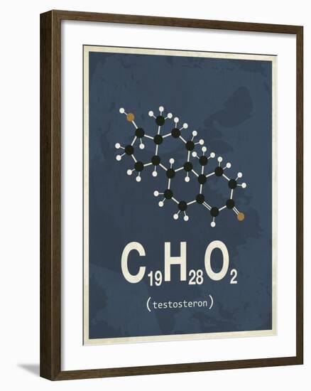 Molecule Testosterone-null-Framed Art Print